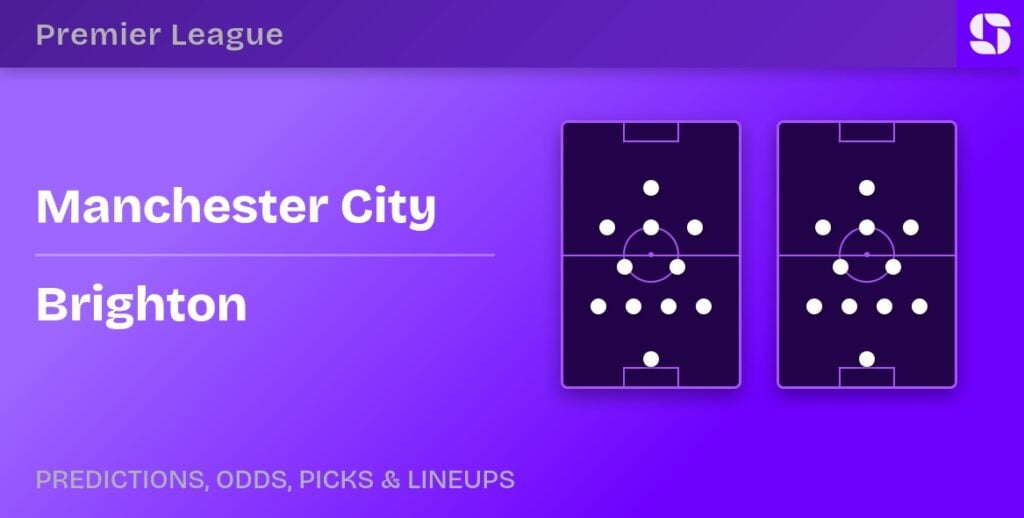 Manchester City vs Brighton predicted formations