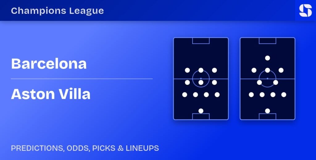 Barcelona vs Aston Villa predicted formations