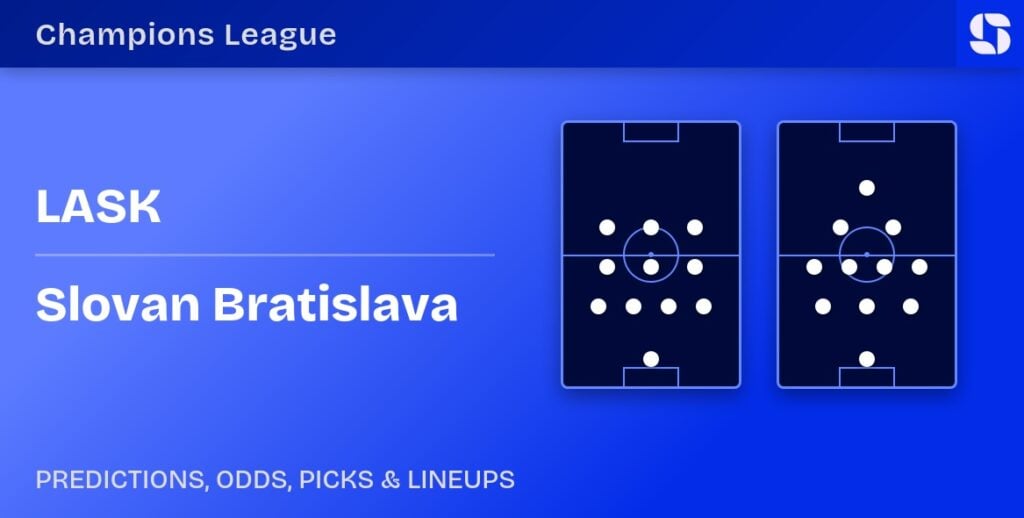 LASK vs Slovan Bratislava predicted formations