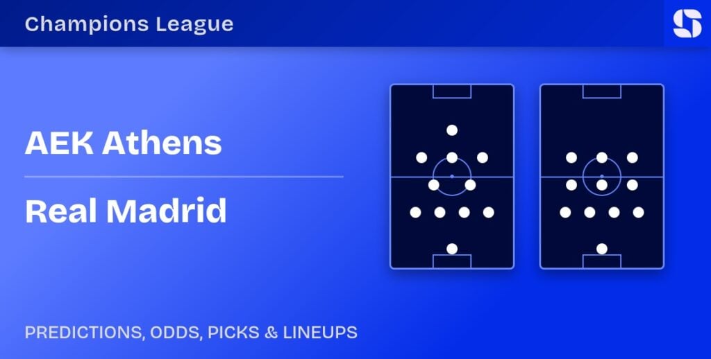 AEK Athens vs Real Madrid predicted formations