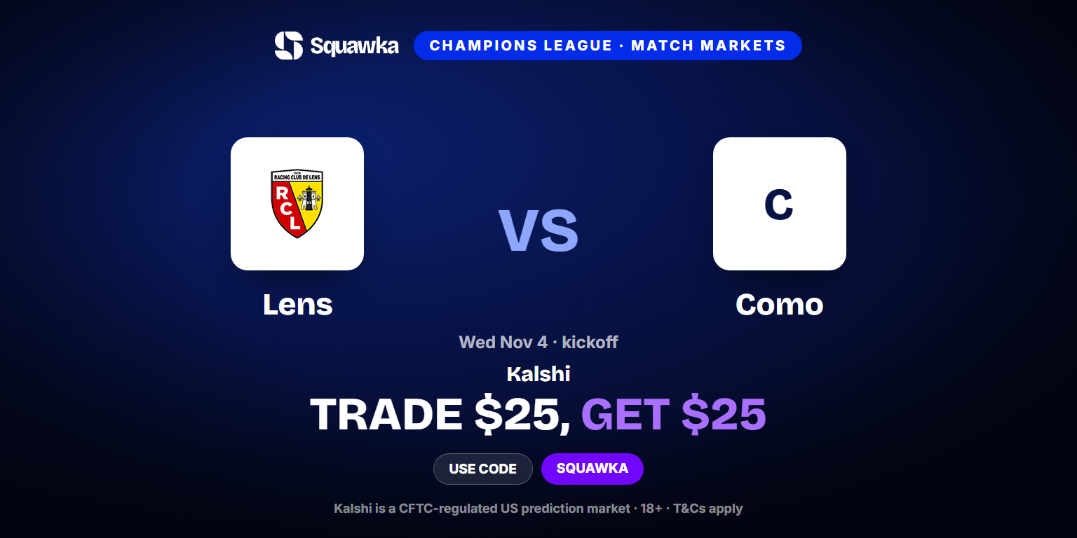 Promo Lens Lens vs Como: Kalshi Promo Code — Trade $25, Get $25