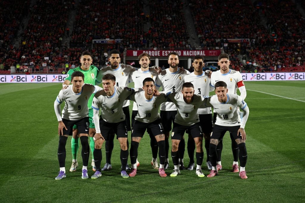 La selección de Uruguay antes de un partido oficial