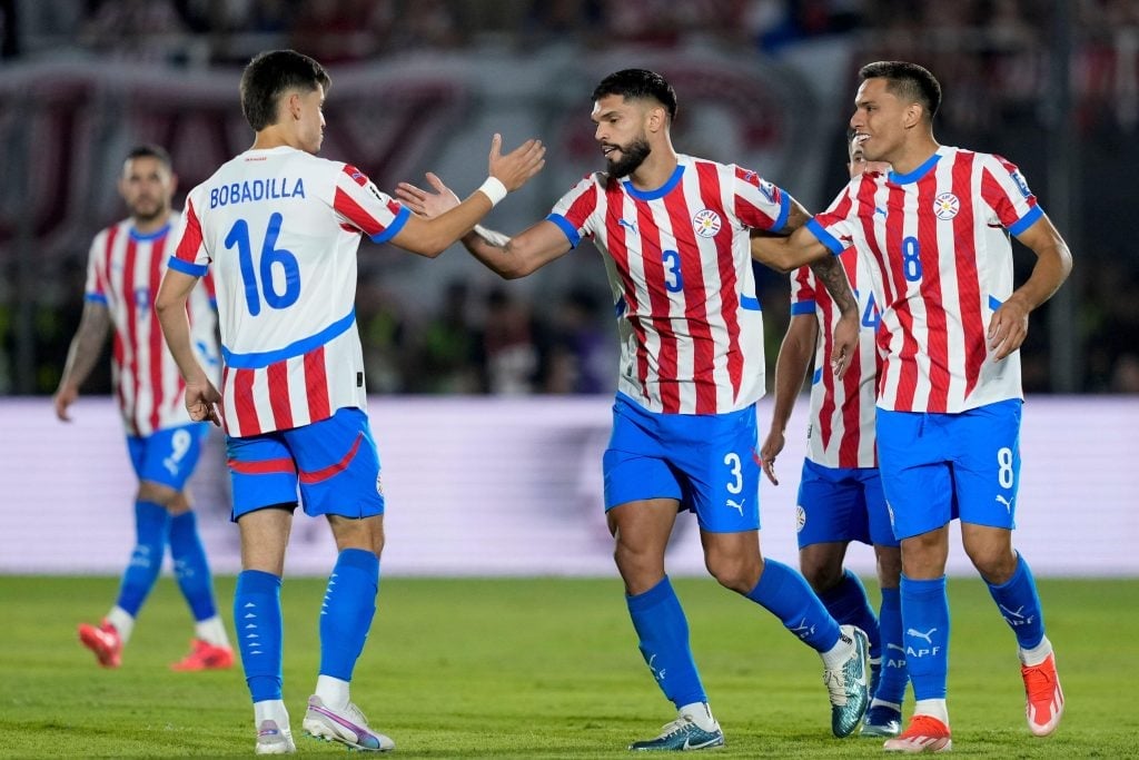 La selección de Paraguay antes de un partido oficial