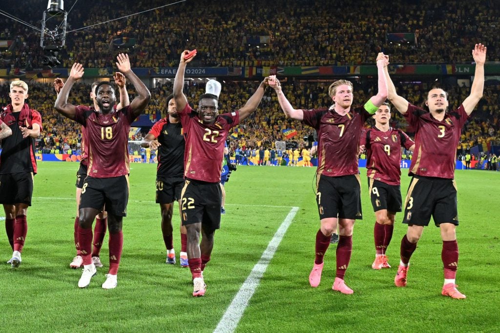La selección de Bélgica antes de un partido oficial