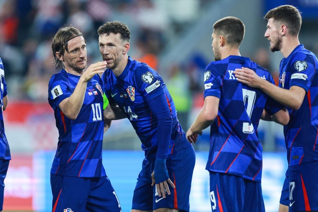 La selección de Croacia antes de un partido oficial