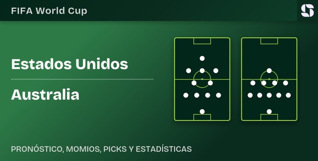 Estados Unidos vs Australia, alineaciones previstas para el partido del Mundial 2026 del Grupo D