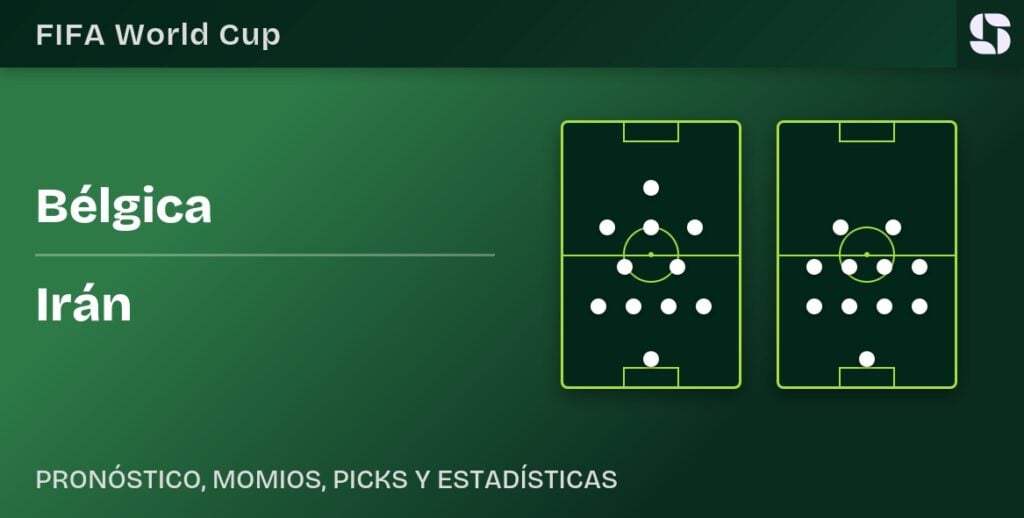 Bélgica vs Irán — pronóstico Mundial 2026 alineaciones probables