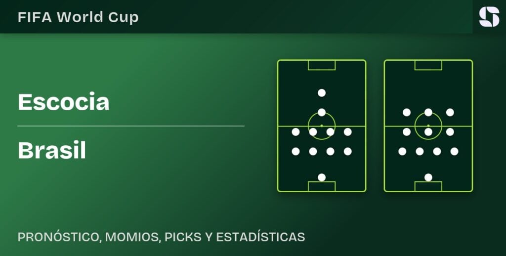 Escocia vs Brasil alineaciones Mundial 2026