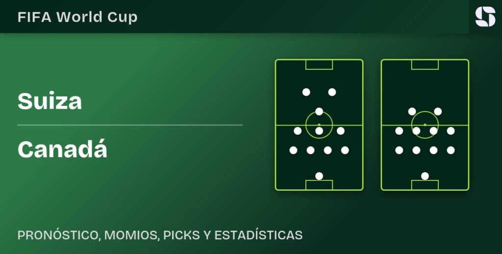 Suiza vs Canadá alineaciones Mundial 2026