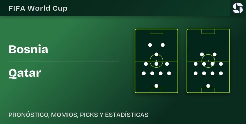 Bosnia vs Qatar - alineaciones Mundial 2026