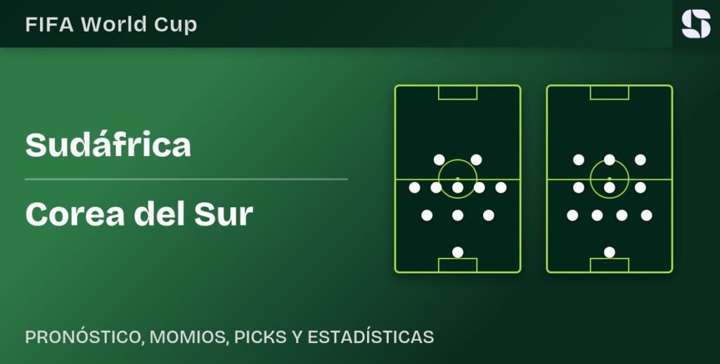 Sudáfrica vs Corea del Sur — alineaciones previstas, Mundial 2026
