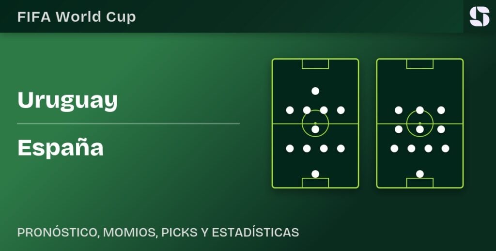 Uruguay vs España alineaciones Mundial 2026