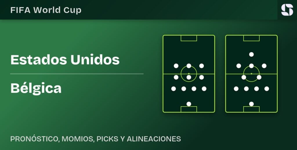 Alineaciones de Estados Unidos vs Bélgica para el Mundial 2026