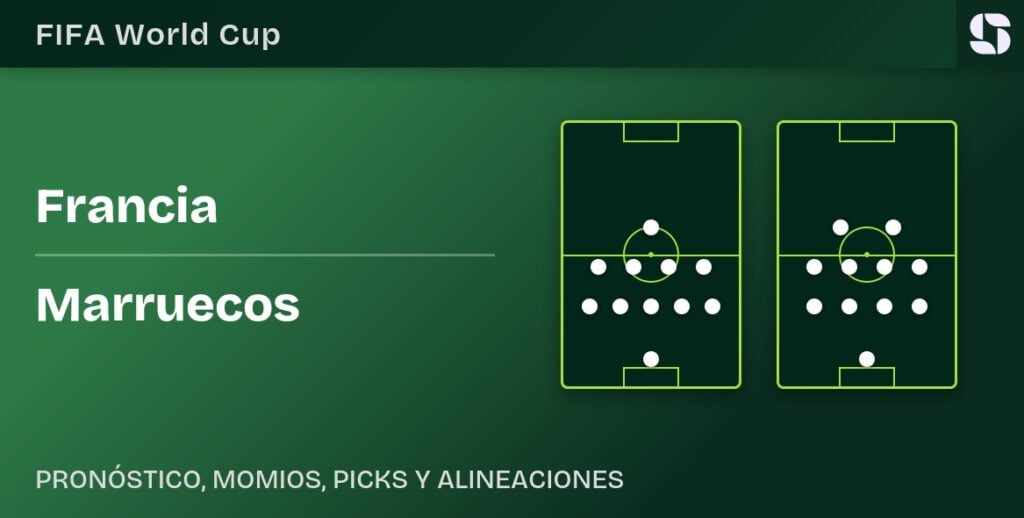 Francia vs Marruecos: alineaciones y formaciones para el partido de cuartos de final del Mundial 2026