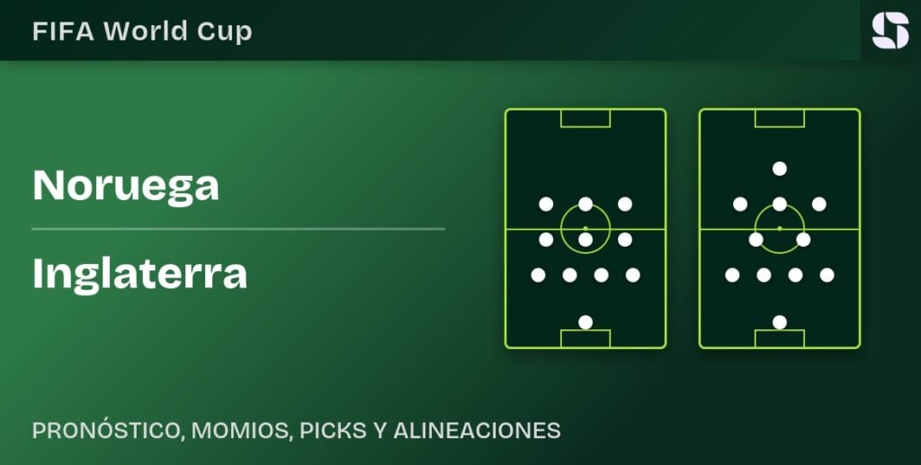 Noruega vs Inglaterra alineaciones Mundial 2026 cuartos de final