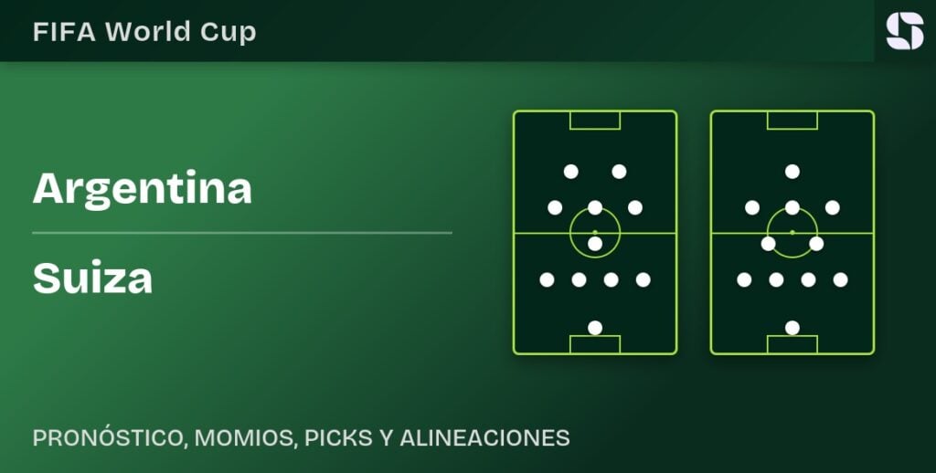 Alineaciones previstas de Argentina vs Suiza para los cuartos de final del Mundial 2026