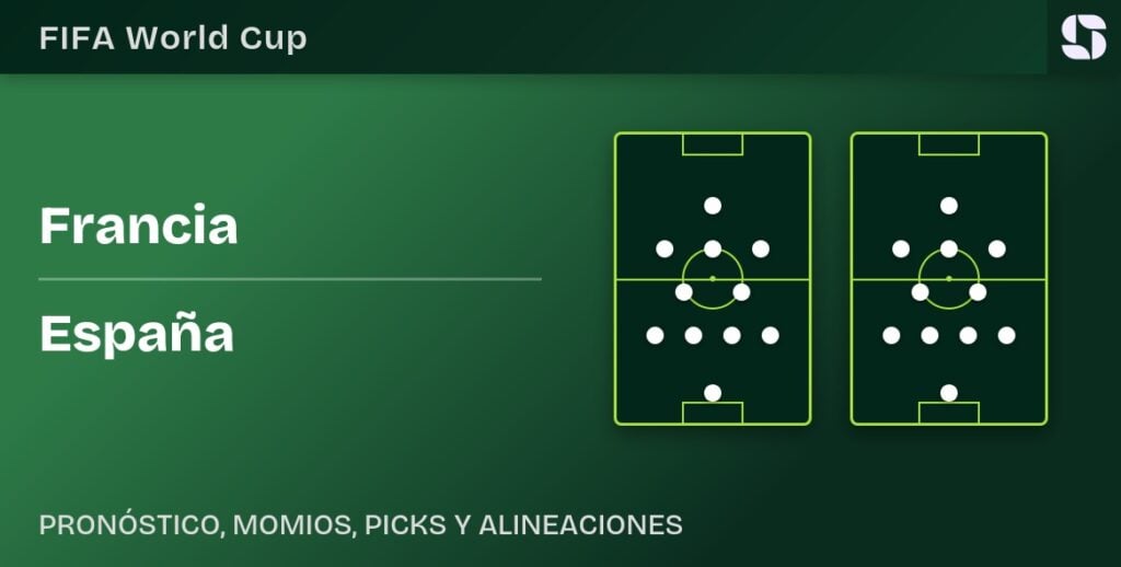 Alineaciones previstas de Francia vs España en las semifinales del Mundial 2026