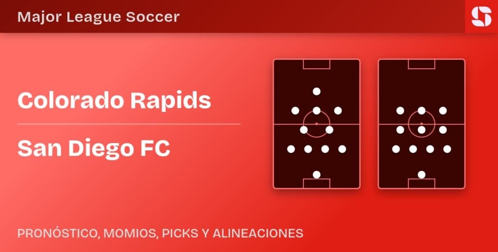Colorado Rapids vs San Diego FC: alineaciones previstas para el partido de la MLS