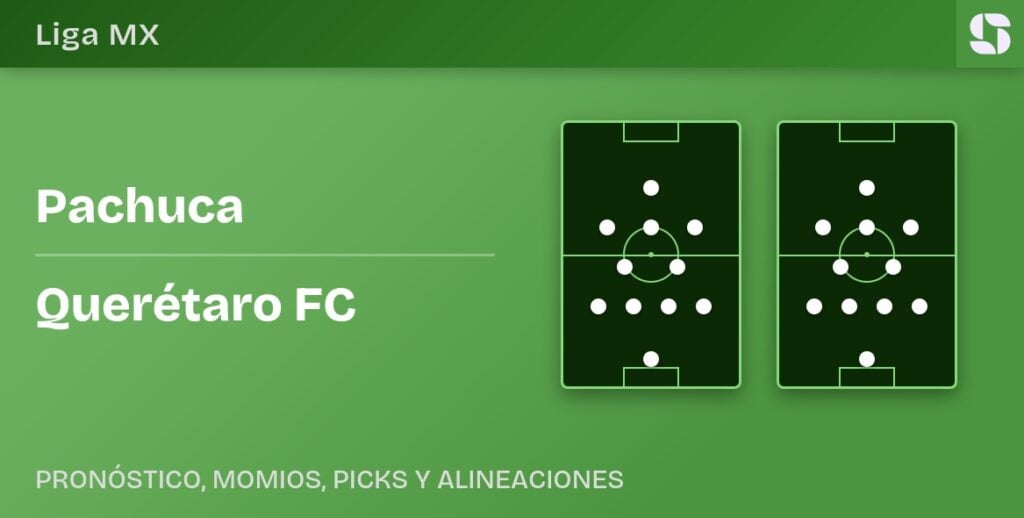 Pachuca vs Querétaro FC alineaciones previstas 4-2-3-1, Liga MX Apertura 2026