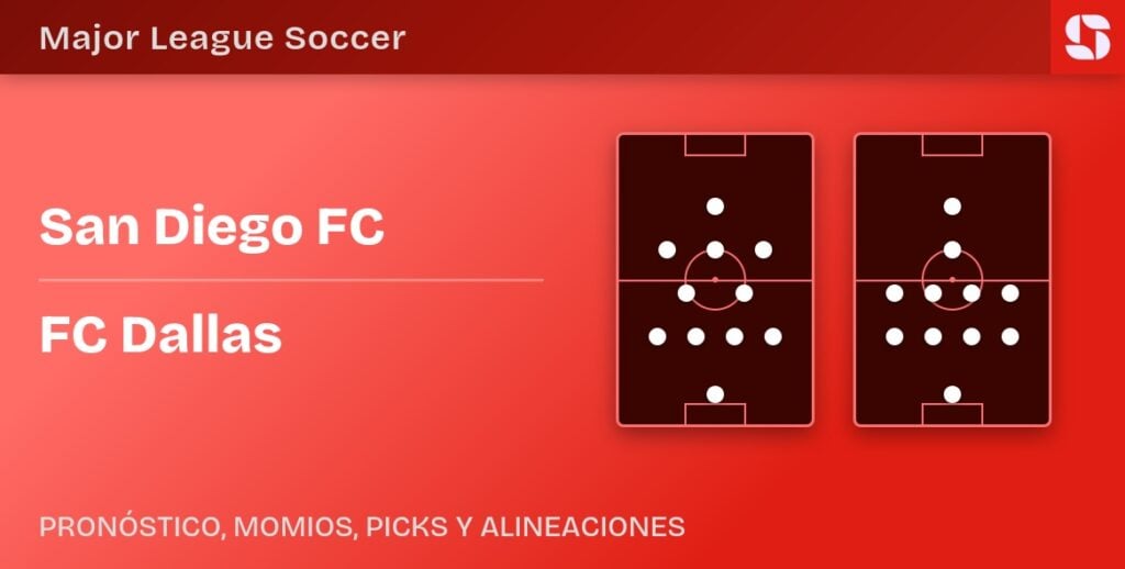 San Diego FC vs FC Dallas alineaciones previstas MLS