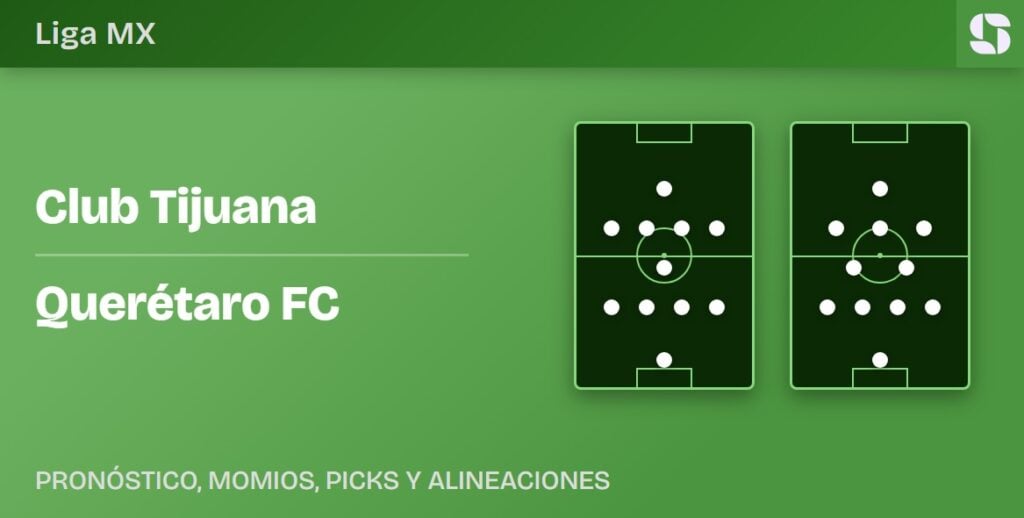 Alineaciones previstas de Club Tijuana vs Querétaro FC en la Liga MX