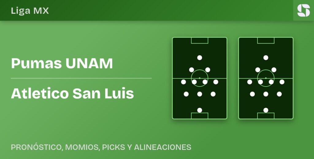Pumas UNAM vs Atletico San Luis predicted formations