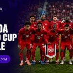 Squawka CA Canada World Cup profile graphic showing the Canada national football team lined up in their red home kit