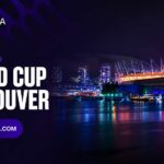 BC Place stadium lit up over the Vancouver waterfront on a Squawka World Cup 2026 graphic