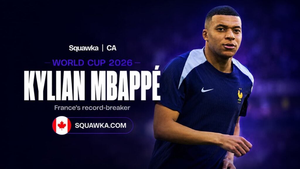 Kylian Mbappe graphic for his World Cup goals profile