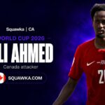 Ali Ahmed in a Canada shirt during the World Cup 2026 opener against Bosnia and Herzegovina