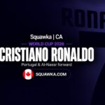 Cristiano Ronaldo on a Squawka World Cup 2026 graphic