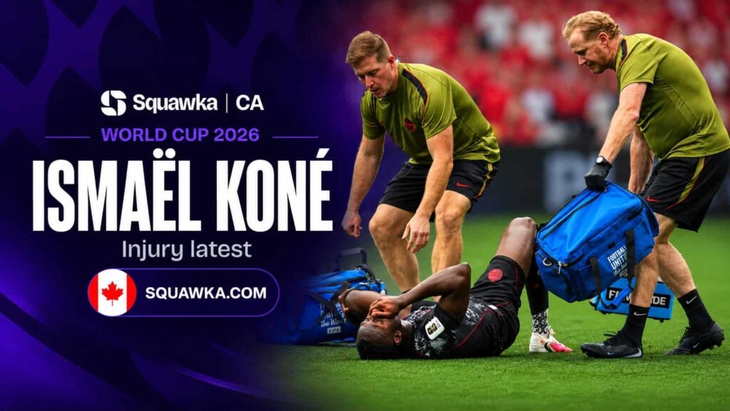 Ismael Kone injury during Canada's World Cup 2026 game against Qatar
