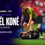 Ismael Kone injury during Canada's World Cup 2026 game against Qatar