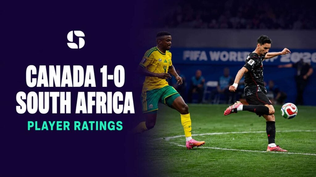 Canada in action against South Africa in the World Cup 2026 Round of 32