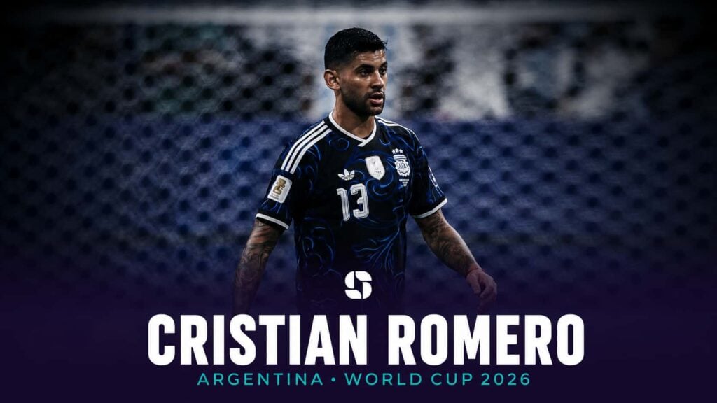Cristian Romero of Argentina in action during the World Cup 2026.