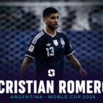 Cristian Romero of Argentina in action during the World Cup 2026.