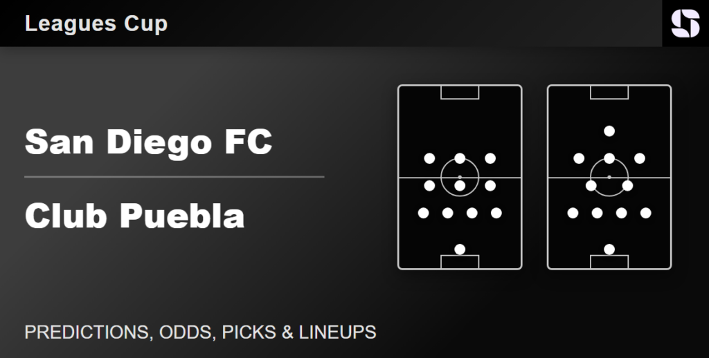 San Diego FC vs Club Puebla predicted lineups Leagues Cup