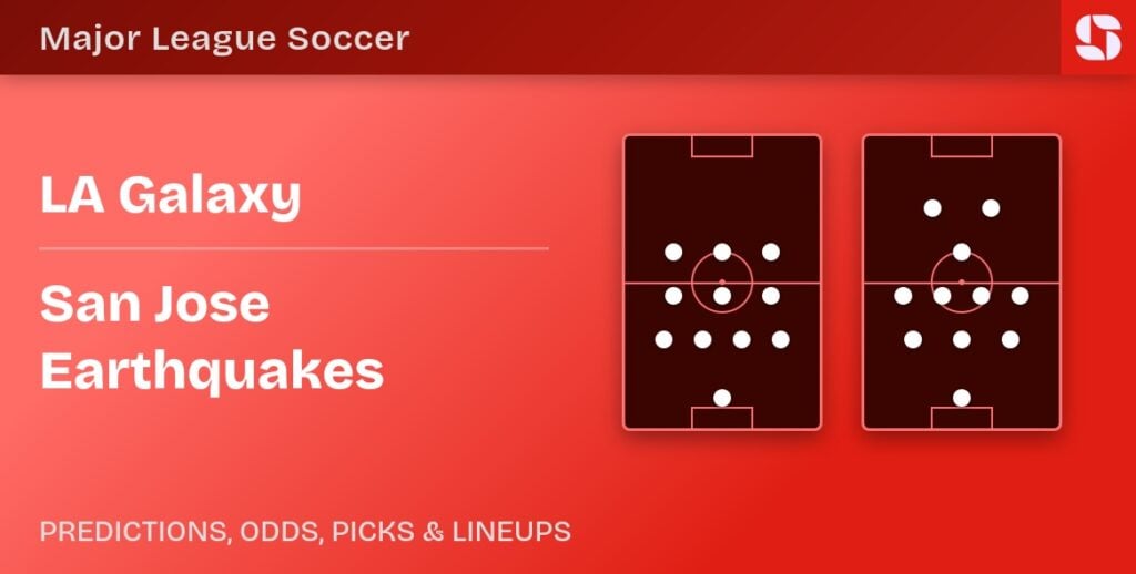 LA Galaxy vs San Jose Earthquakes predicted formations