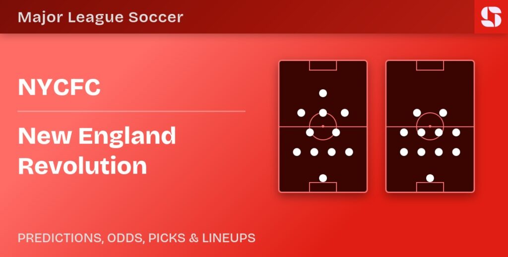 NYCFC vs New England Revolution predicted formations