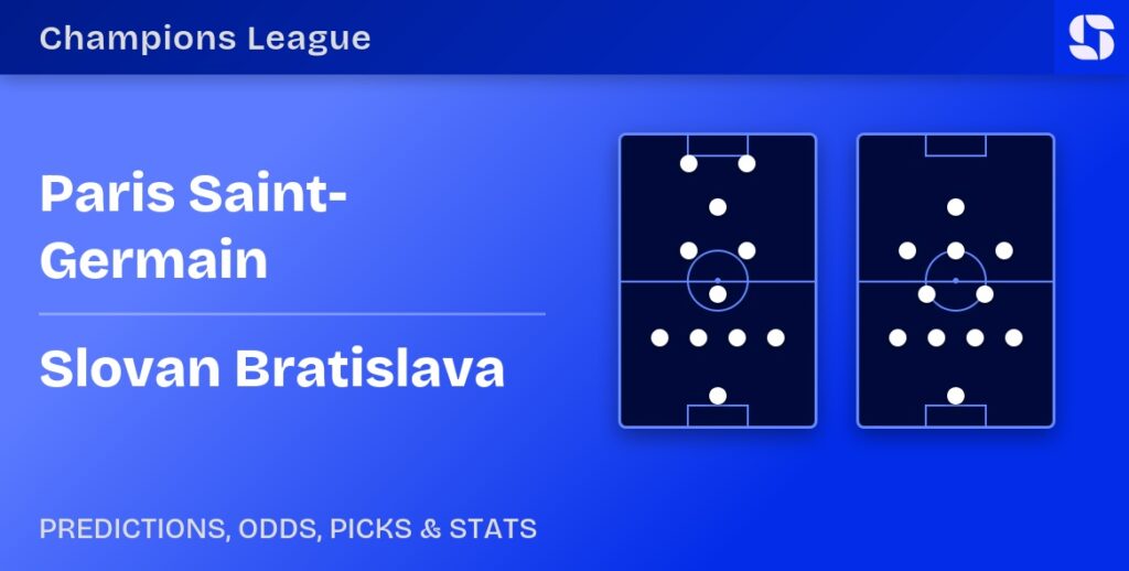 Paris Saint-Germain vs Slovan Bratislava predicted formations