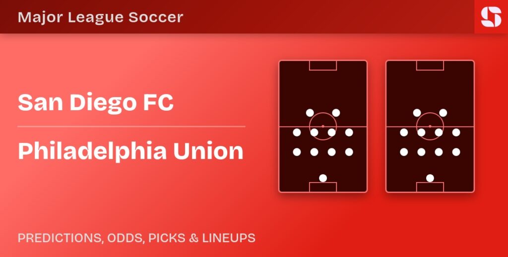 San Diego FC vs Philadelphia Union predicted formations