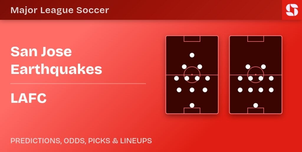 San Jose Earthquakes vs LAFC predicted formations