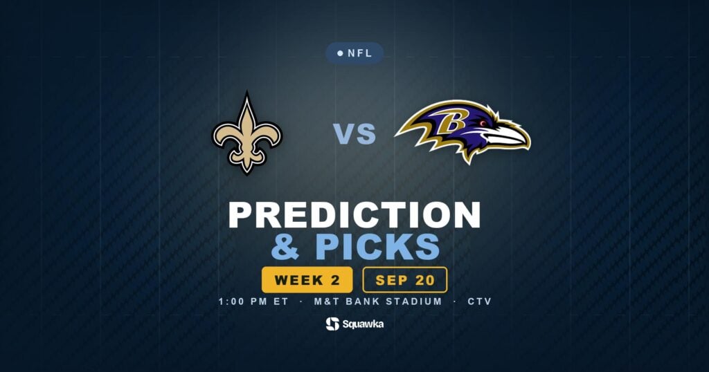 New Orleans Saints vs Baltimore Ravens prediction, picks and odds for Week 2 of the 2026 NFL season