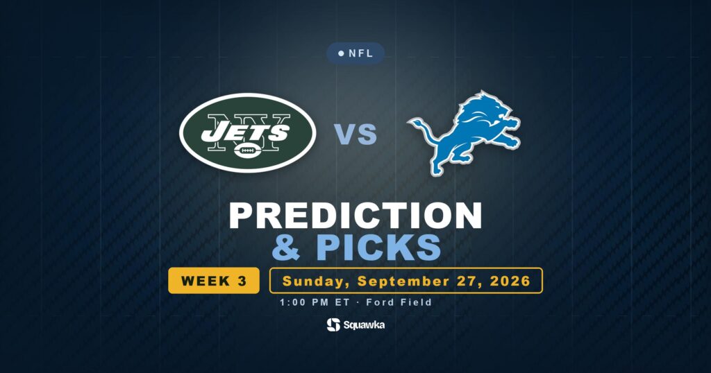 New York Jets vs Detroit Lions prediction, picks and odds for Week 3 of the 2026 NFL season