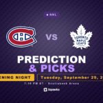 Montreal Canadiens vs Toronto Maple Leafs prediction, picks and odds for NHL opening night 2026