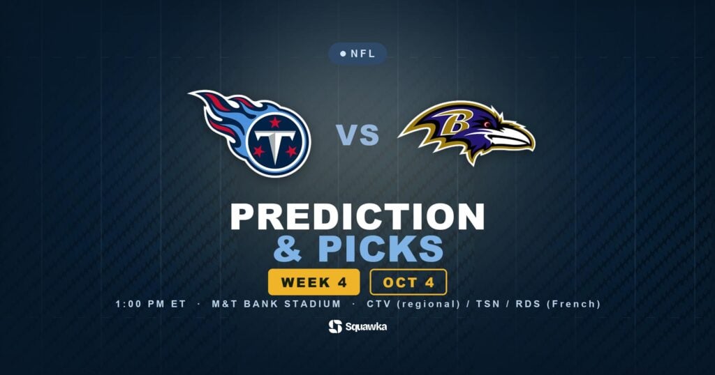 Tennessee Titans vs Baltimore Ravens prediction, picks and odds for Week 4 of the 2026 NFL season