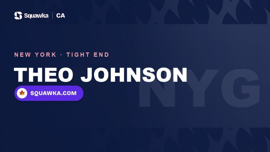 Theo Johnson New York Giants stats and game log for Canadian fans
