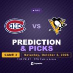 Montreal Canadiens vs Pittsburgh Penguins prediction, team news and odds for 3 October 2026
