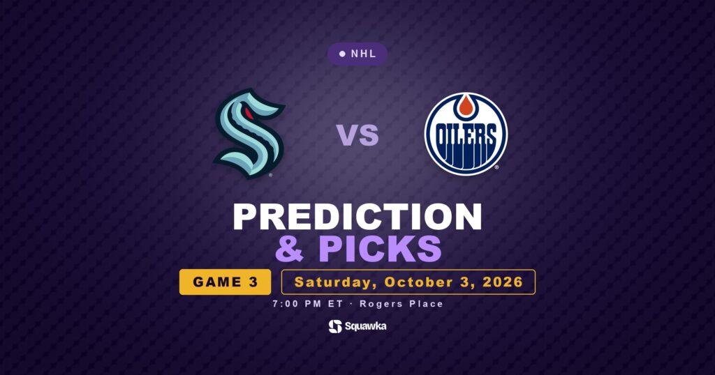 Seattle Kraken vs Edmonton Oilers prediction, team news and odds for 3 October 2026