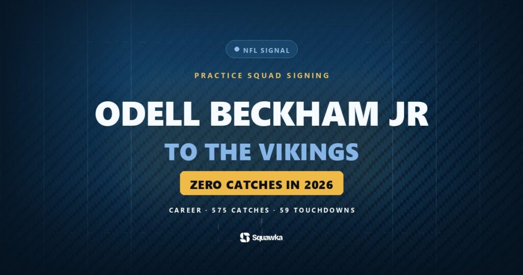 Odell Beckham Jr. signs for the Minnesota Vikings practice squad having caught no passes in three games this season